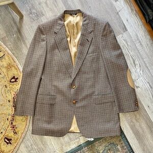 Vintage DAKS Ben Turturici USA Union Made 100% Wool Tweed Sports Coat Blazer